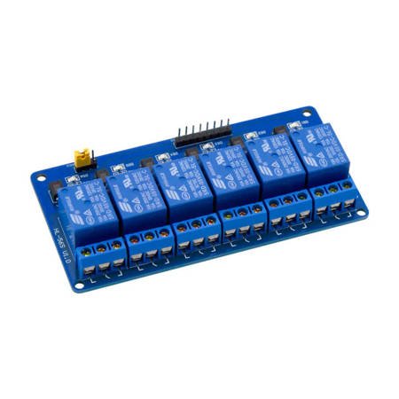6-Channel 5V 10A/250V AC Relay Module Arduino - Low Level Trigger