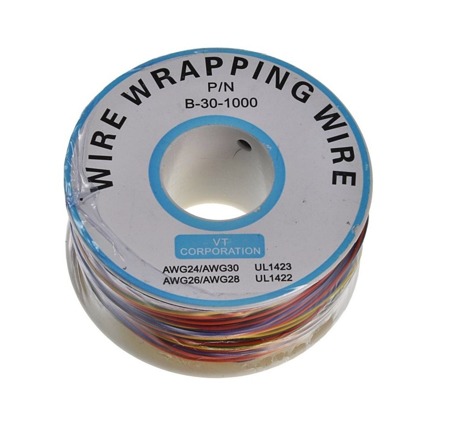 KYNAR Wrapping Wire 8x AWG 0.24mm 13m Multicolor Ribbon