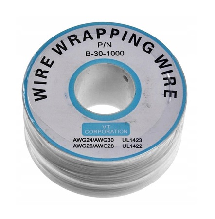 KYNAR Wrapping Wire AWG 0.24mm 200m Reel, Grey