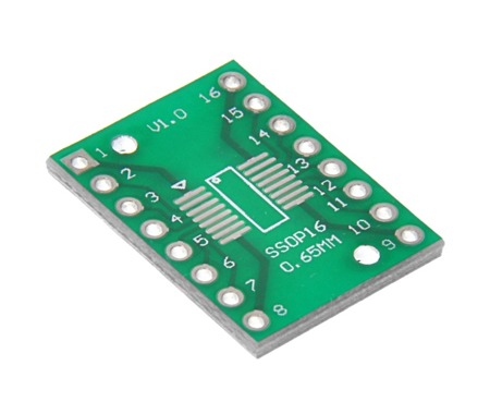 SOP16 to DIP16 PCB Adapter