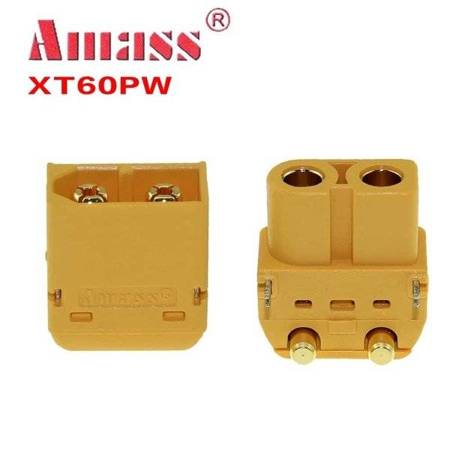 XT60-PW Connector - Plug + Angled Socket - Complete AMASS Connector