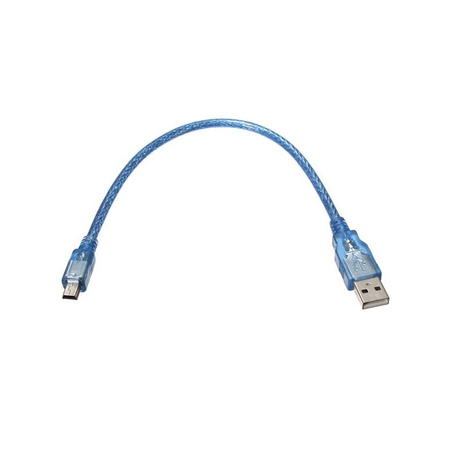 30cm USB A to Mini USB Cable, Blue